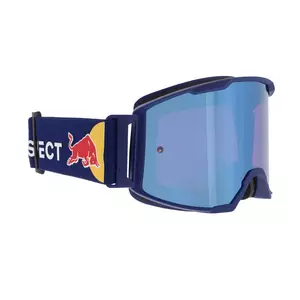 Red Bull Spect Eyewear Strive tumši zilas motociklu brilles ar zilu spoguli + caurspīdīgs stikls, zils, mirdzošs/violets ar zilu spoguli-1