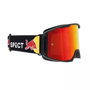 Red Bull Spect Eyewear Strive schwarze Motorradbrille mit rotem Blitz/braunes Glas mit rotem Spiegel + klar-1