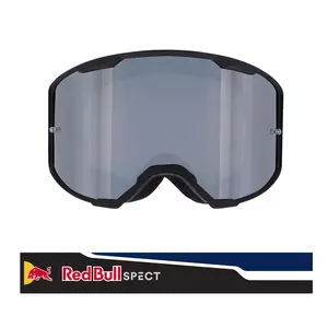 Red Bull Spect Eyewear Strive melni motociklistu brilles stikls melns zibspuldzes/dūmu ar sudraba zibspuldzi-1