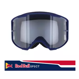 Gafas de moto Red Bull Spect Eyewear Strive azul claro flash/lente transparente-1