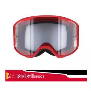 Red Bull Spect Eyewear Strive κόκκινα γυαλιά μοτοσικλέτας με διαφανή λάμψη/διαφανές γυαλί - STRIVE-014S