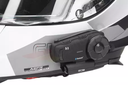 Interkom pro motocykly SCS S-3 Bluetooth 1000m FM 1 helma-12