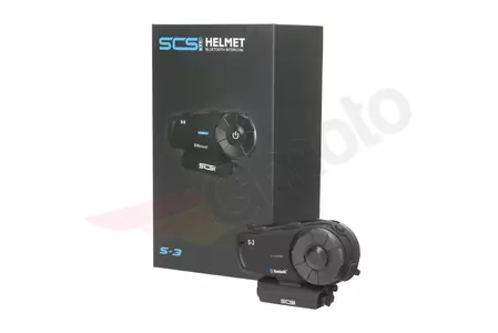 Intercom för motorcykel SCS S-3 Bluetooth 1000m FM 1 hjälm-17