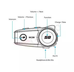 SCS S-8 Bluetooth 500m motociklu interkoms 1 ķivere-16