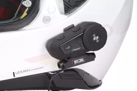 SCS S-9 Bluetooth 500m intercomunicador para motociclos 1 capacete-7