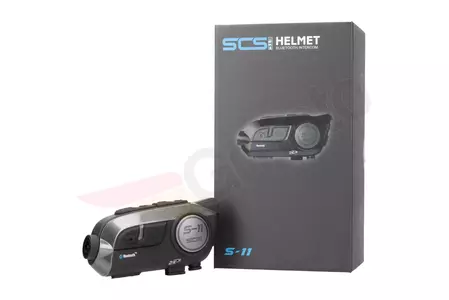 Motociklu interkoms SCS S-11 Bluetooth 800M WiFi kamera 2K 1 ķivere-13