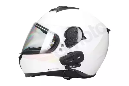 Motorradhelm Gegensprechanlage Intercom SCS S-9 Bluetooth 500m 2 Helme-9