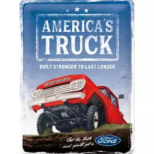 Τενεκεδένια αφίσα 30x40cm Ford America Truck-1