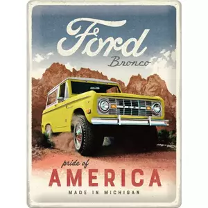 Poster en fer-blanc 30x40cm Ford Bronco Pride-1