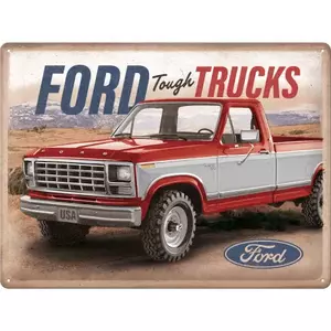 Póster de hojalata 30x40cm Ford Tough Trucks-1