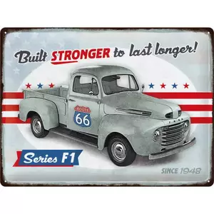 Tinnen poster 30x40cm Ford F1 Built Pages - 23325