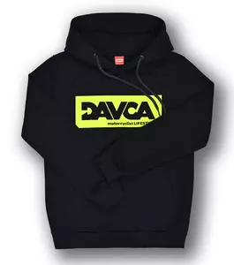 Bavlněná mikina s kapucí DAVCA fluo logo L
