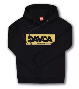 Bawełniana bluza z kapturem DAVCA gold logo L