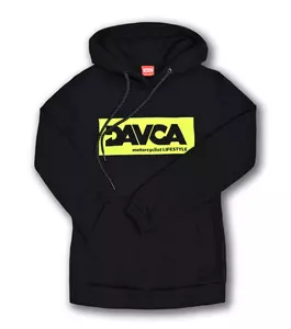 Ženska bombažna majica s kapuco DAVCA fluo logo M-1