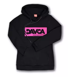 Hanorac cu glugă din bumbac pentru femei DAVCA logo roz L - BW-02-007-L