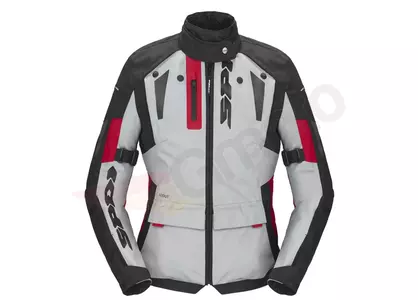 Spidi Crossmaster H2Out Lady jachetă de motocicletă pentru femei din material textil negru, gri și roșu XS-1