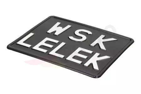 WSK LELEK πινακίδα κυκλοφορίας μαύρη-2