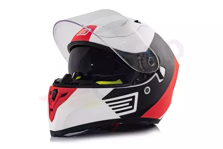 Origine Strada Layer crveno/crno/bijela mat S motociklistička kaciga koja pokriva cijelo lice-1