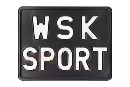 Tablica rejestracyjna WSK SPORT czarna - 671267