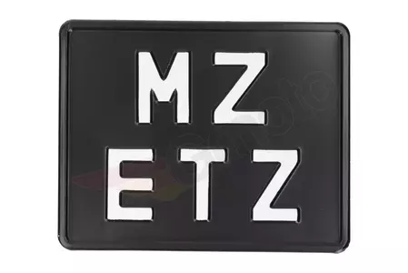 MZ ETZ Nummernschild schwarz - 671270