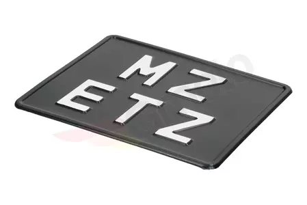 MZ ETZ πινακίδα αριθμού μαύρο-2