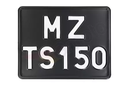 MZ TS 150 numbrimärk must - 671271