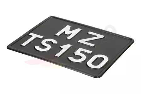 MZ TS 150 Nummernschild schwarz-2