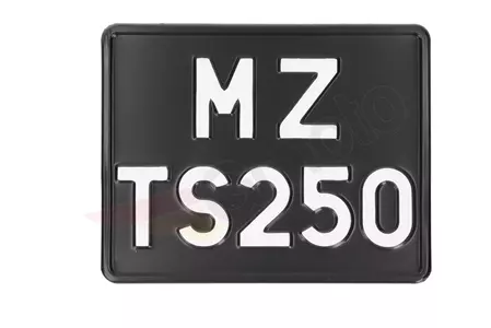 Plaque d'immatriculation MZ TS 250 noire - 671272