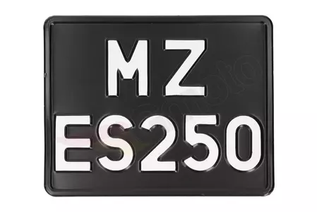 Tablica rejestracyjna MZ ES 250 czarna - 671273