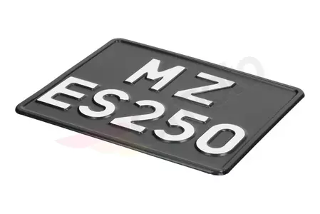 Placa de matrícula MZ ES 250 negra-2