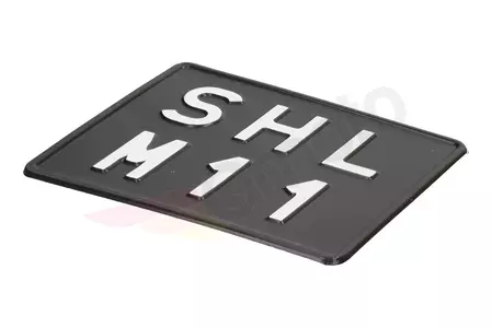 SHL M11 tabuľka s evidenčným číslom čierna-2