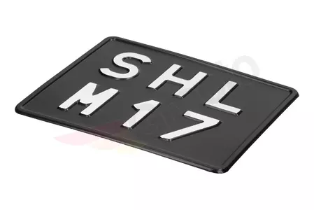 SHL M17 tabuľka s evidenčným číslom čierna-2