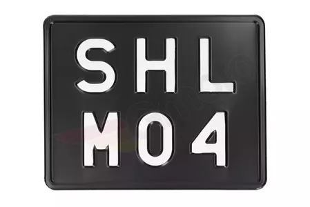 Tablica rejestracyjna SHL M04 czarna - 671276