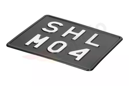 Placa de matrícula SHL M04 preta-2