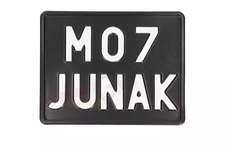 JUNAK M07 πινακίδα αριθμού μαύρο - 671277