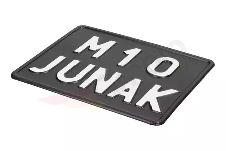 Tablica rejestracyjna JUNAK M10 czarna-2
