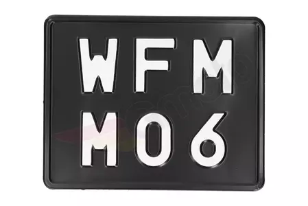 WFM M06 rendszámtábla fekete - 671279