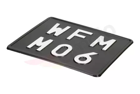 WFM M06 регистрационна табела черна-2