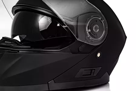 "Vini Atakama" žandikaulio motociklininko šalmas juodas matinis XS-10