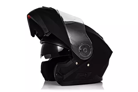 Vini Atakama mandíbula casco de moto negro mate XS-1