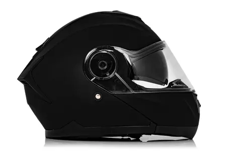 "Vini Atakama" žandikaulio motociklininko šalmas juodas matinis XS-4