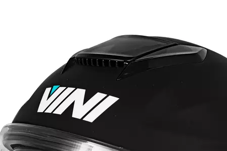 "Vini Atakama" žandikaulio motociklininko šalmas juodas matinis XS-9