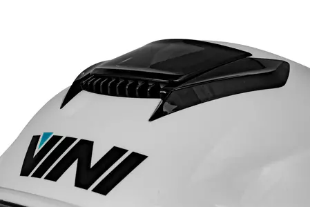 Cască de motocicletă Vini Atakama albă lucioasă M-9
