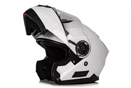 Cască de motocicletă cu mandibulă Vini Atakama albă lucioasă XL pentru motociclete-2