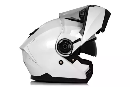 Cască de motocicletă cu mandibulă Vini Atakama albă lucioasă XL pentru motociclete-5