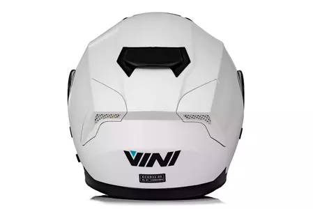Cască de motocicletă cu mandibulă Vini Atakama albă lucioasă XL pentru motociclete-7
