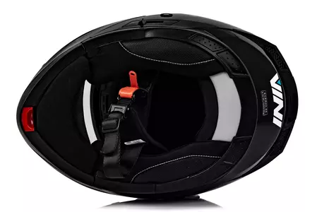 Vini Atakama mandíbula casco de moto negro brillante M-13
