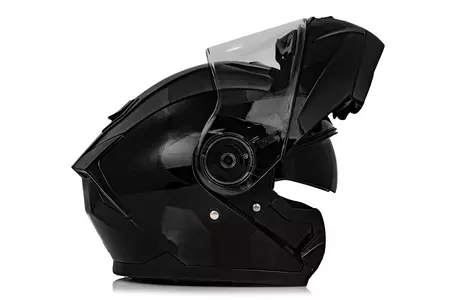 Vini Atakama mandíbula casco de moto negro brillante M-5