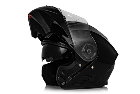 Kask motocyklowy szczękowy Vini Atakama czarny połysk XL