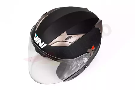 Offener Helm Vini Corse schwarz matt XS-10